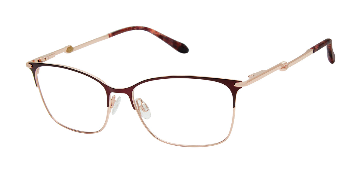 Lulu Optical L248 Burgundy/Rose Gold