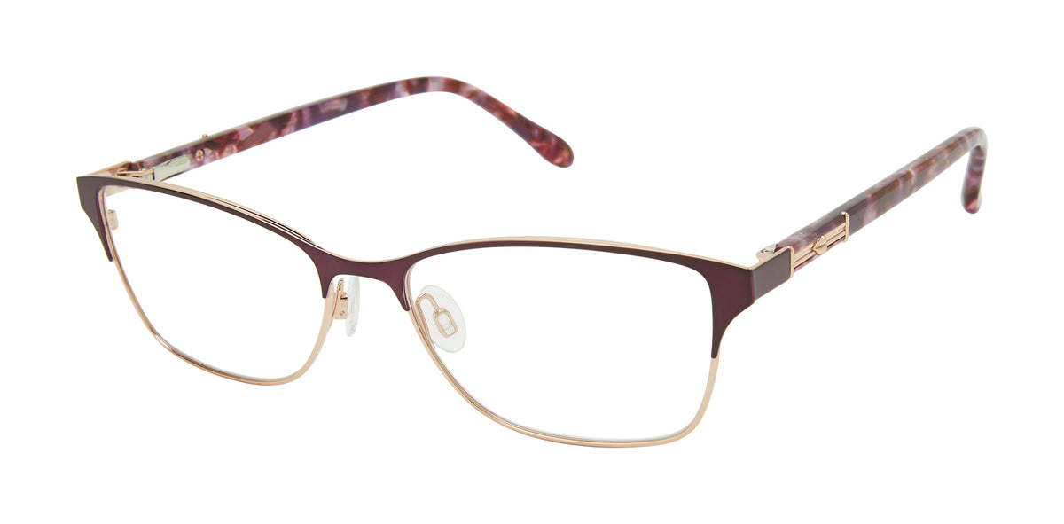 Lulu Optical L954 Eggplant/Rose Gold