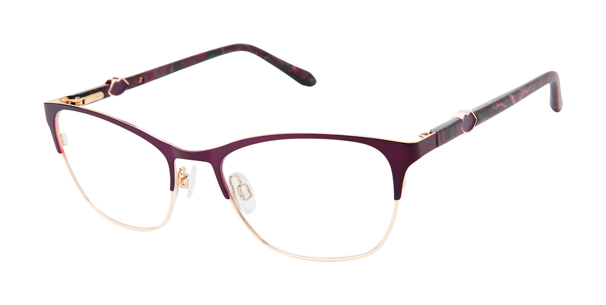 Lulu Optical L955 Burgundy / Rose Gold