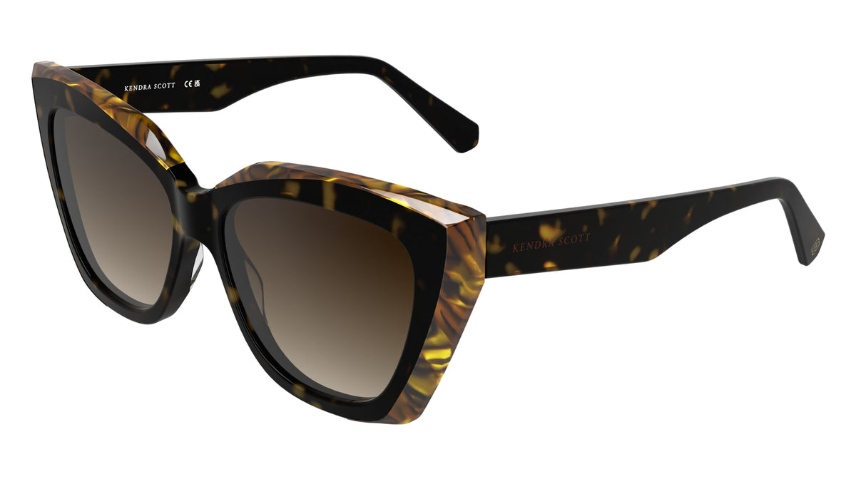 KENDRA SCOTT KE611S (254) DARK TORTOISE/TIGER EYE 56-16-145