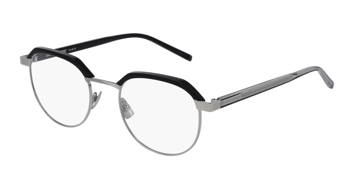 Saint Laurent SL 124 Eyeglasses - Black / Transparent (001)