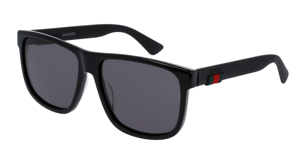 Gucci GG0010S Sunglasses - Black / Grey (001)