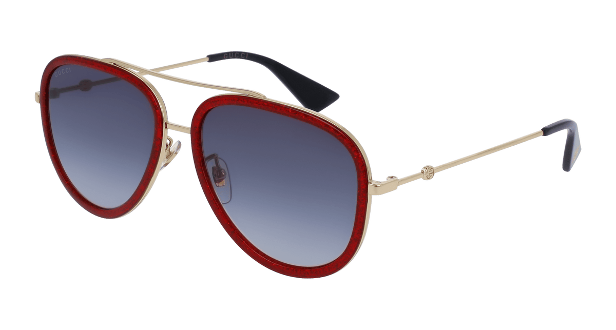 Gucci GG0062S Sunglasses - Gold / Blue (005)