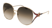 Gucci GG0225S Sunglasses - Gold / Brown (002)