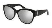 Saint Laurent SL M3 Sunglasses - Black / Silver (003)