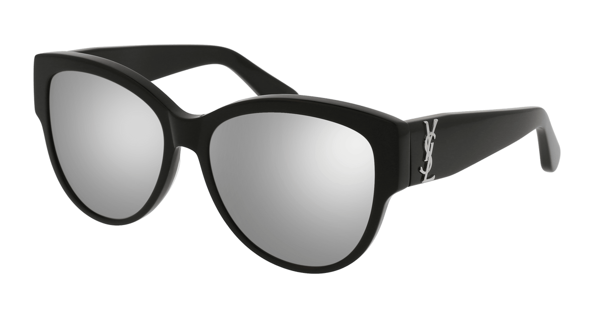 Saint Laurent SL M3 Sunglasses - Black / Silver (003)