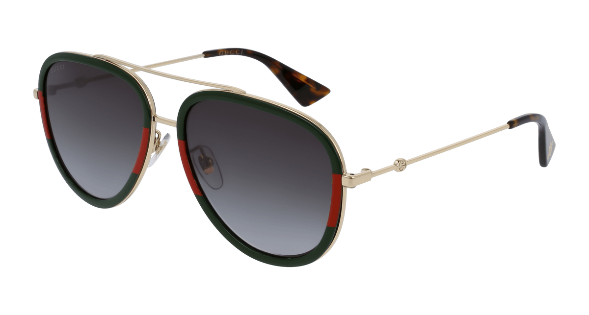 Gucci GG0062S Sunglasses - Gold / Green (003)