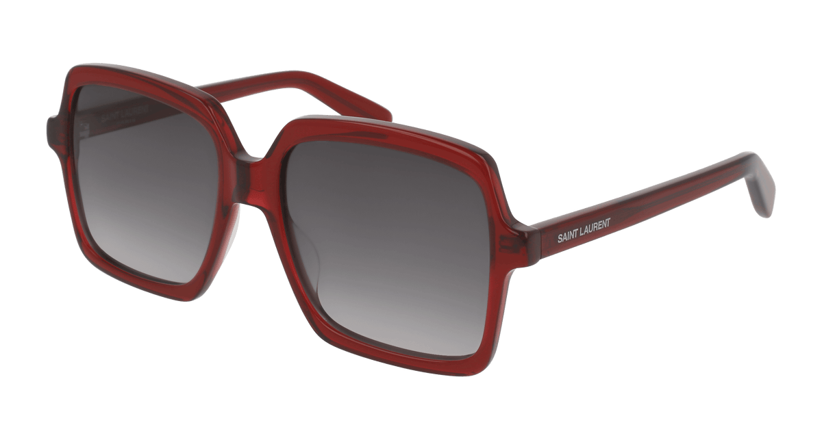 Saint Laurent SL 174 Sunglasses - Burgundy / Grey (003)