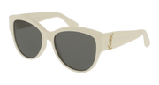 Saint Laurent SL M3 Sunglasses - Ivory / Grey (007)