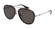 Gucci GG0062S Sunglasses - Gunmetal / Green (002)