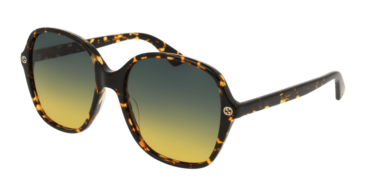 Gucci GG0092S Sunglasses - Havana / Grey (003)