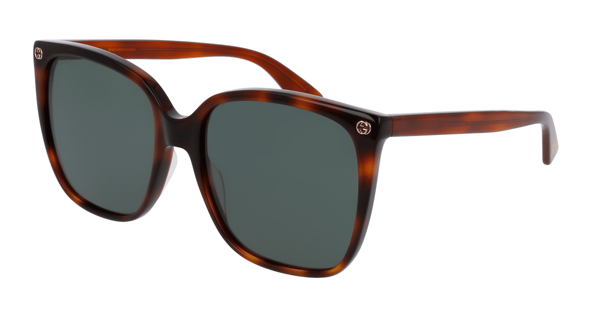 Gucci GG0022S Sunglasses - Havana / Green (002)
