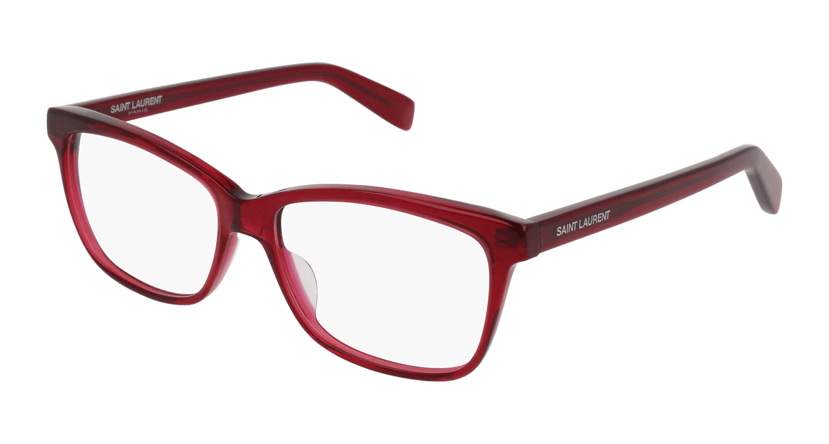 Saint Laurent SL 170 Eyeglasses - Burgundy / Transparent (003)