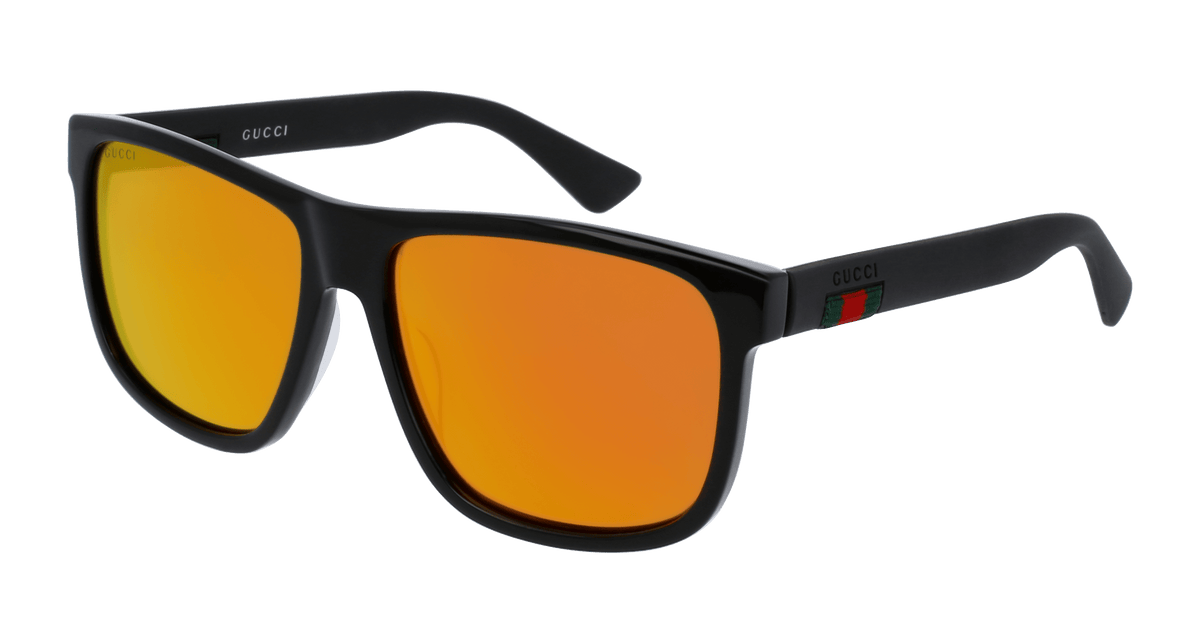 Gucci GG0010S Sunglasses - Black / Red (002)