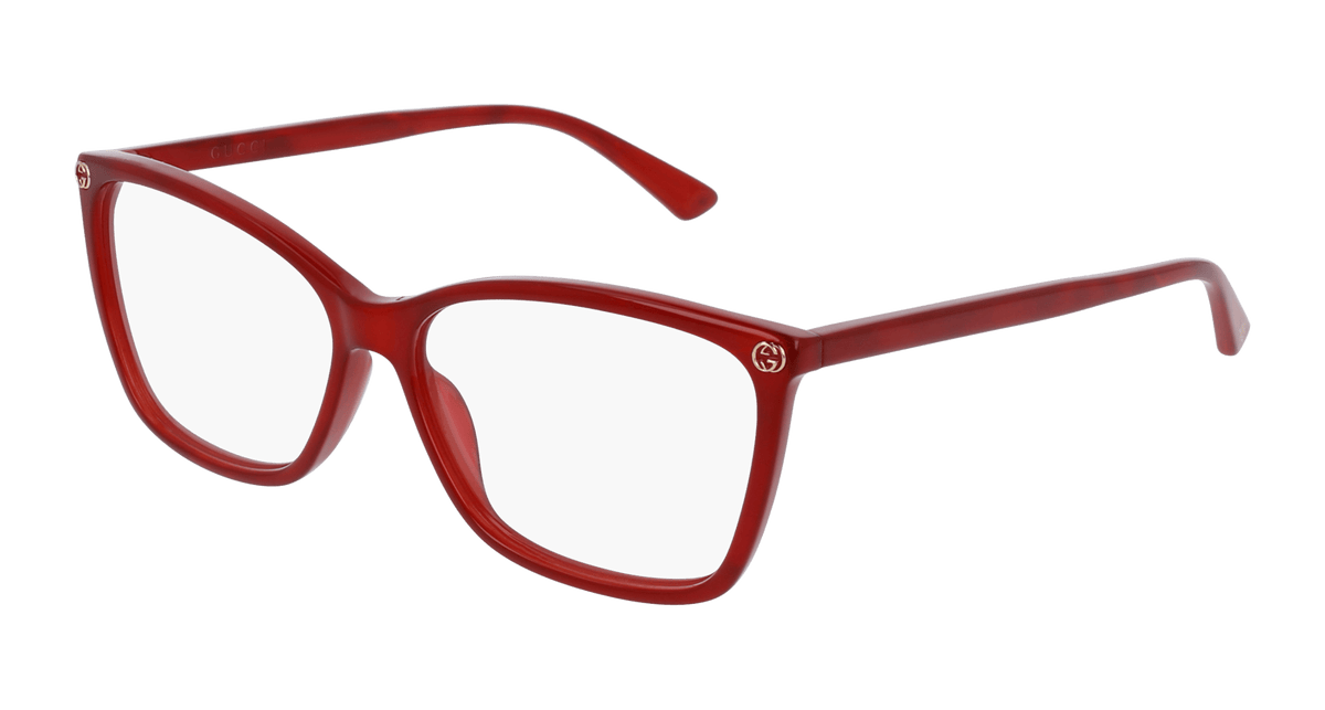 Gucci GG0025O Eyeglasses - Red / Transparent (004)