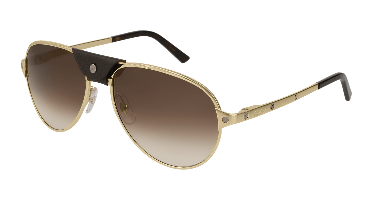Cartier CT0034S Sunglasses - Gold / Brown (004)