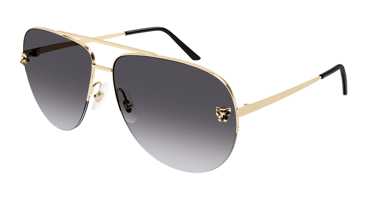 Cartier CT0065S Sunglasses - Gold / Grey (001)
