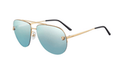 Cartier CT0065S Sunglasses - Gold / Light Blue (006)