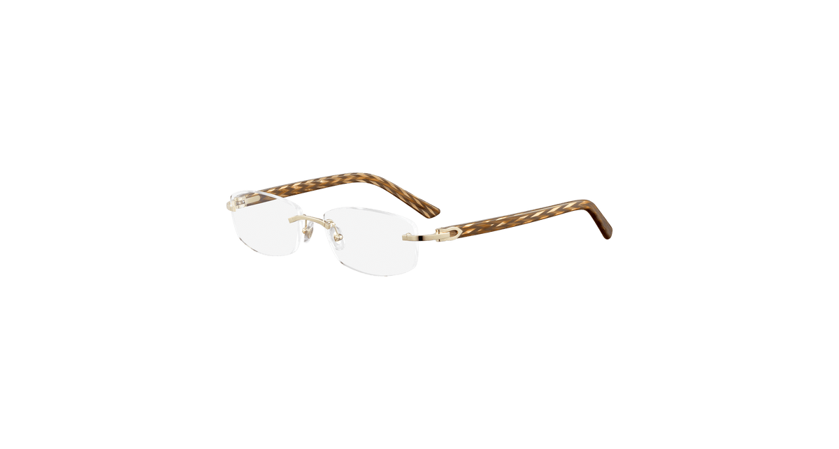 Cartier CT0048O Eyeglasses - Gold / Transparent (001)