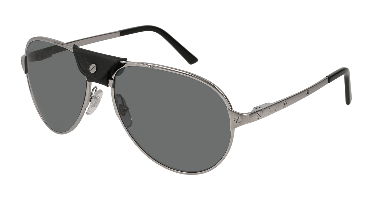 Cartier CT0034S Sunglasses - Gunmetal / Grey (005)