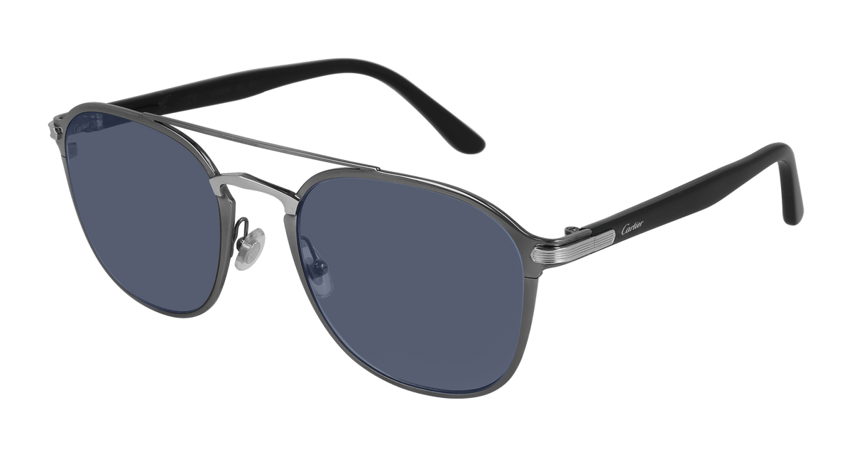 Cartier CT0012S Sunglasses - Gunmetal / Blue (003)