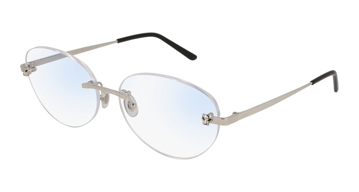 Cartier CT0028O Eyeglasses - Silver / Transparent (001)