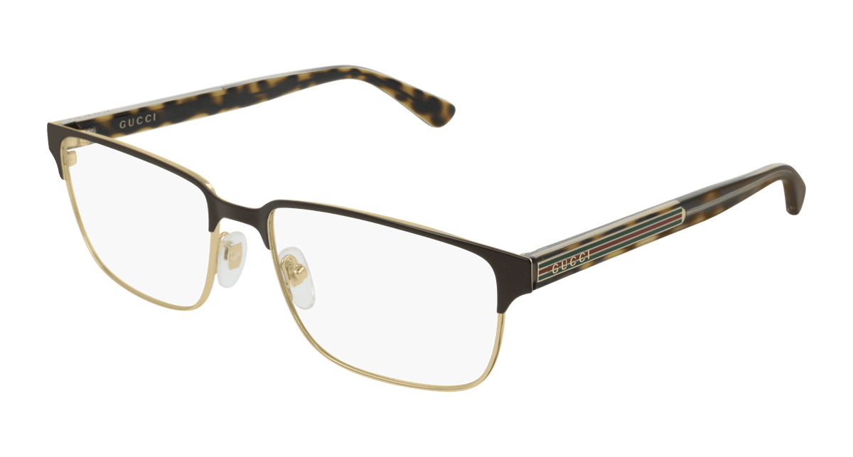 Gucci GG0383O Eyeglasses - Brown / Transparent (005)