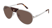 Cartier CT0034S Sunglasses - Silver / Red (009)