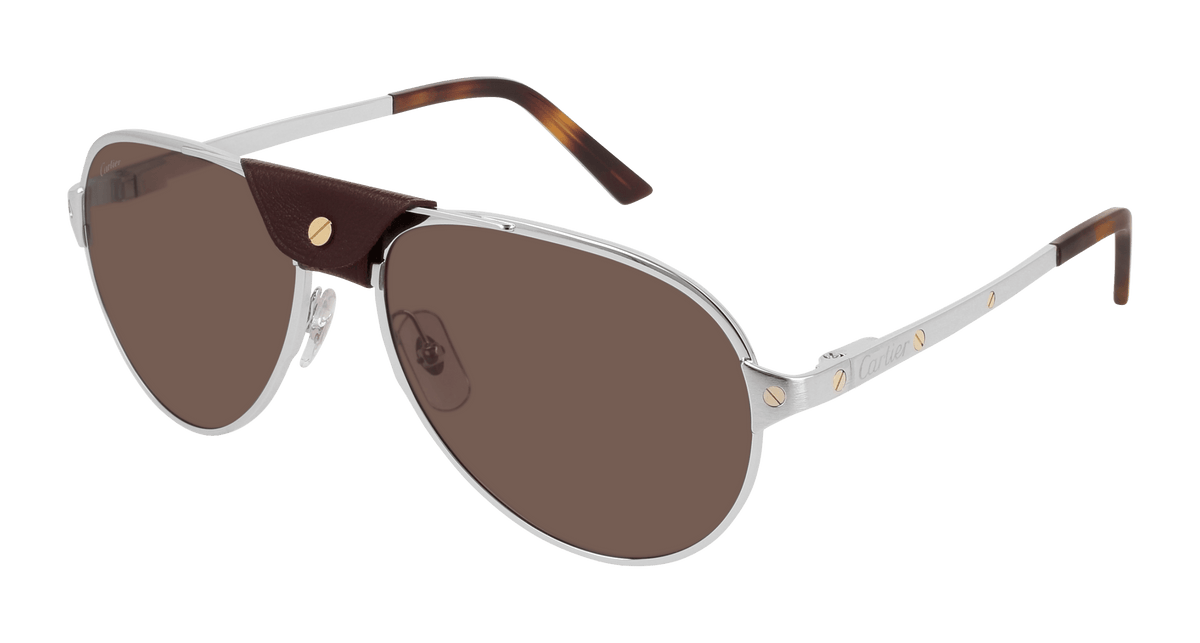 Cartier CT0034S Sunglasses - Silver / Red (009)
