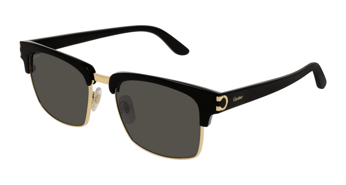 Cartier CT0132S Sunglasses - Black / Grey (001)