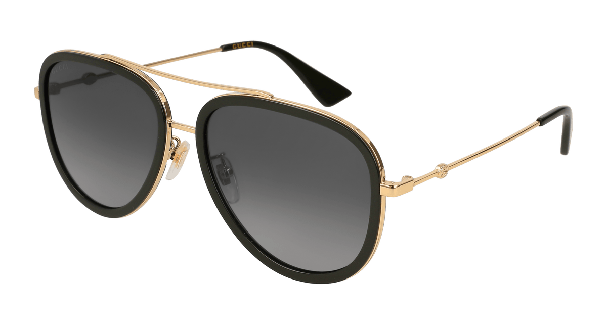 Gucci GG0062S Sunglasses - Gold / Grey (011)