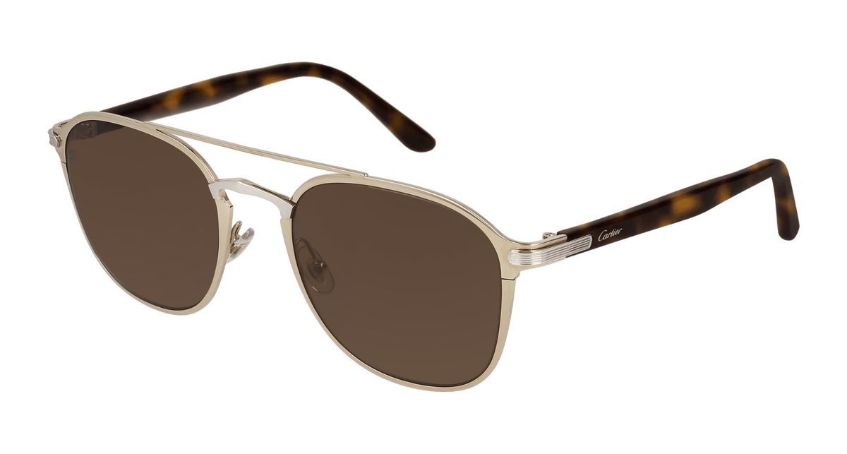 Cartier CT0012S Sunglasses - Gold / Brown (002)