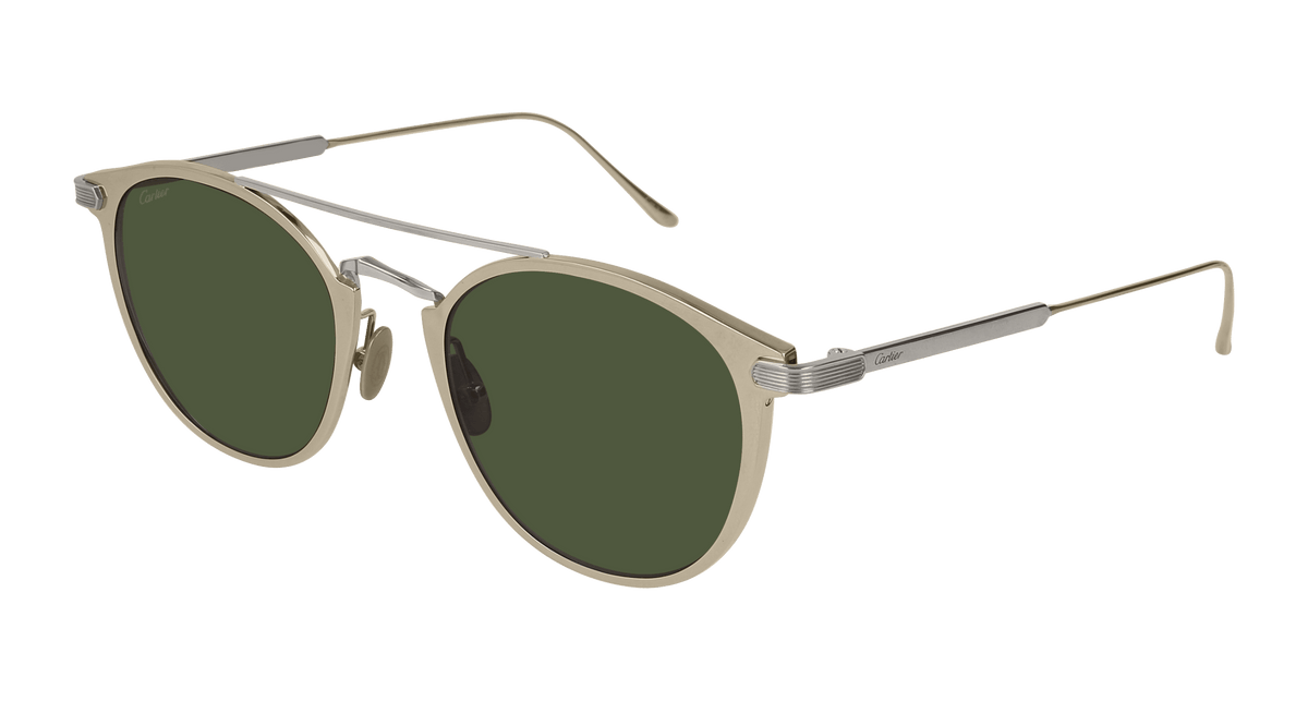 Cartier CT0015S Sunglasses - Gold / Green (002)