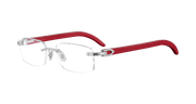 Cartier CT0052O Eyeglasses - Silver / Transparent (001)