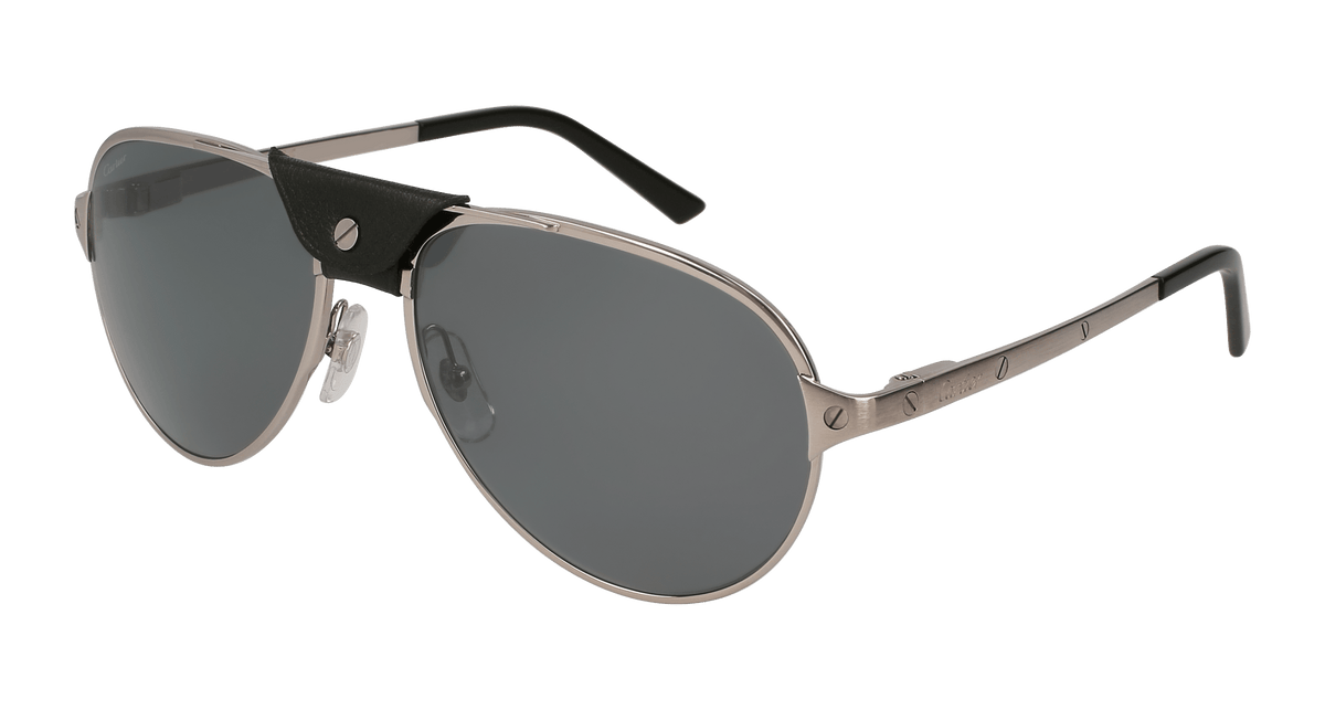 Cartier CT0034S Sunglasses - Gunmetal / Grey (001)