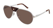 Cartier CT0034S Sunglasses - Silver / Red (010)