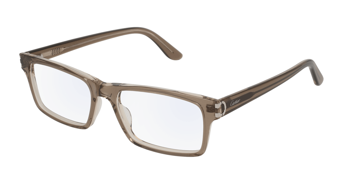 Cartier CT0005O Eyeglasses - Brown / Transparent (003)