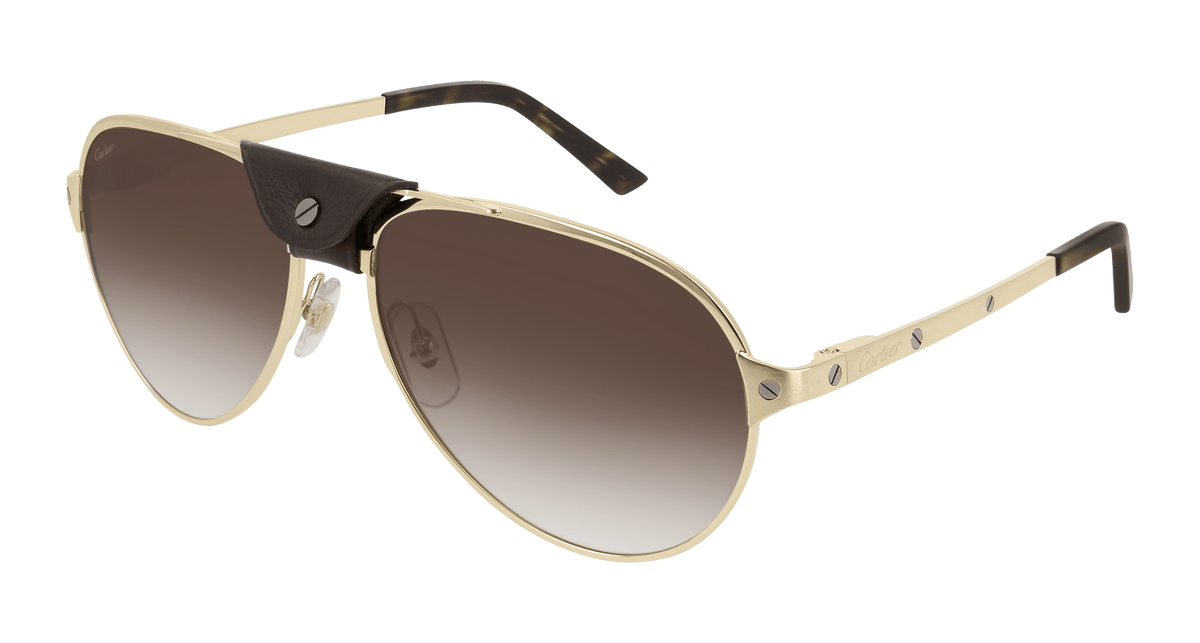 Cartier CT0034S Sunglasses - Gold / Brown (012)
