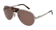 Cartier CT0034S Sunglasses - Silver / Red (003)