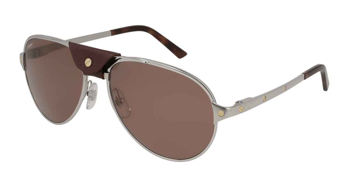 Cartier CT0034S Sunglasses - Silver / Red (003)