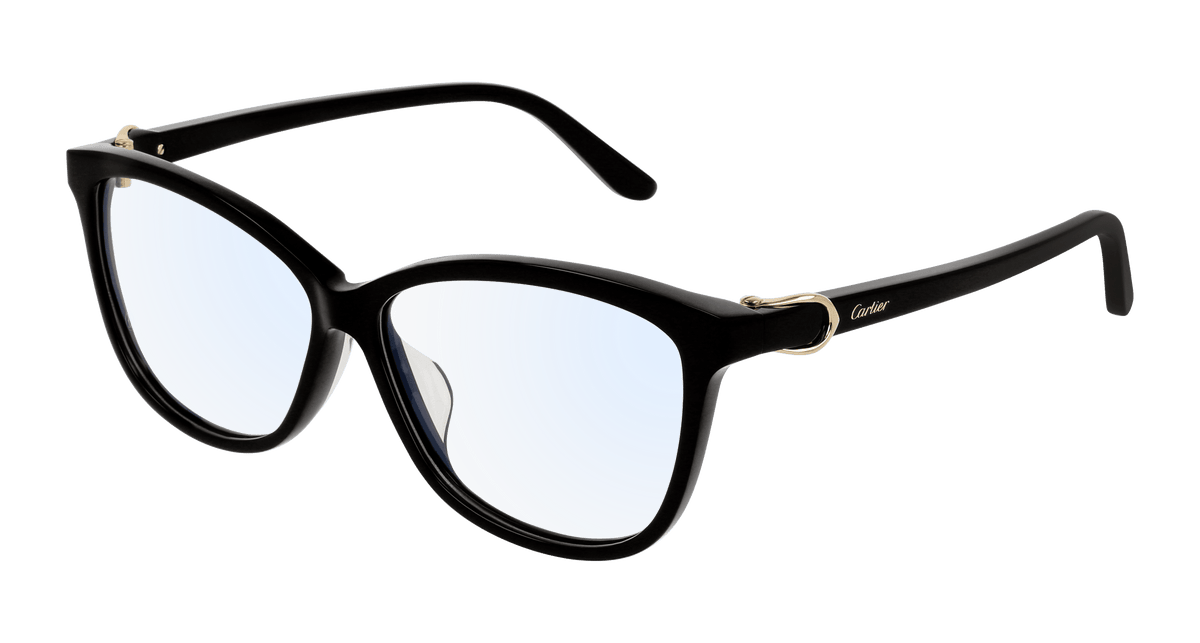 Cartier CT0129OA Eyeglasses - Black / Transparent (001)