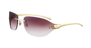 Cartier CT0068S Sunglasses - Gold / Violet (001)