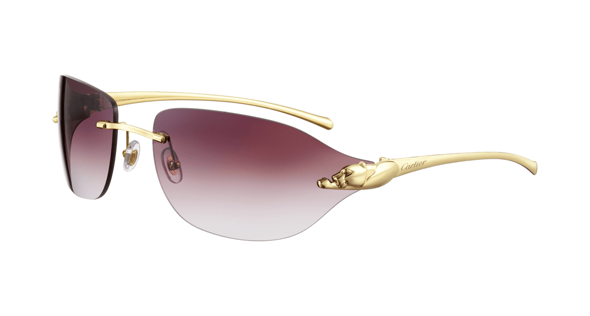 Cartier CT0068S Sunglasses - Gold / Violet (001)