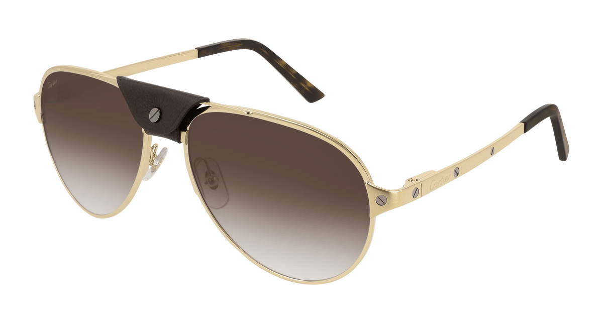 Cartier CT0034S Sunglasses - Gold / Brown (011)