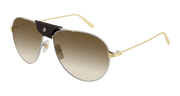 Cartier CT0038S Sunglasses - Gunmetal / Brown (010)