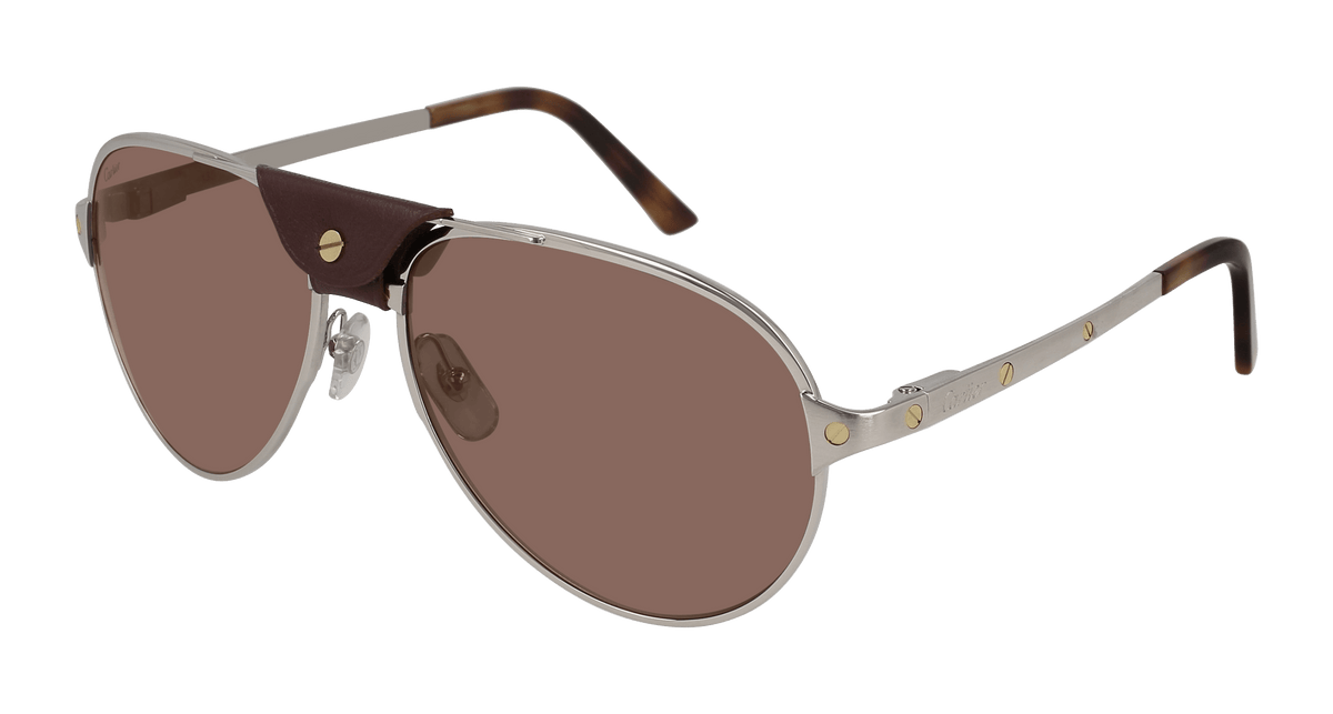 Cartier CT0034S Sunglasses - Silver / Red (007)