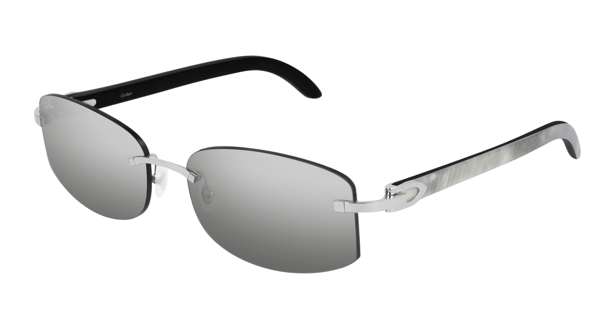 Cartier CT0031RS Sunglasses - Silver / Grey (001)