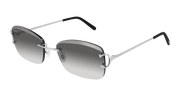 Cartier CT0010RS Sunglasses - Silver / Grey (001)