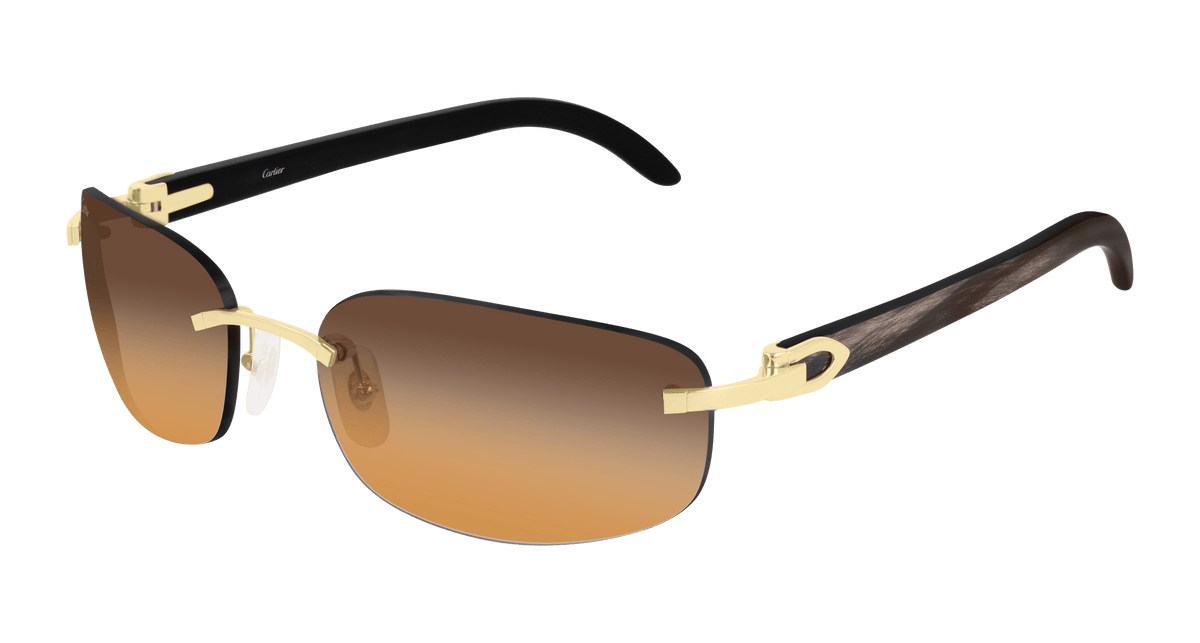 Cartier CT0020RS Sunglasses - Gold / Brown (001)