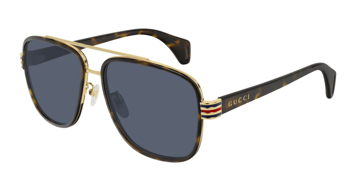 Gucci GG0448S Sunglasses - Havana / Grey (004)